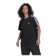 Adidas Γυναικεία κοντομάνικη μπλούζα Essentials Slim 3-Stripes Tee (Plus Size)